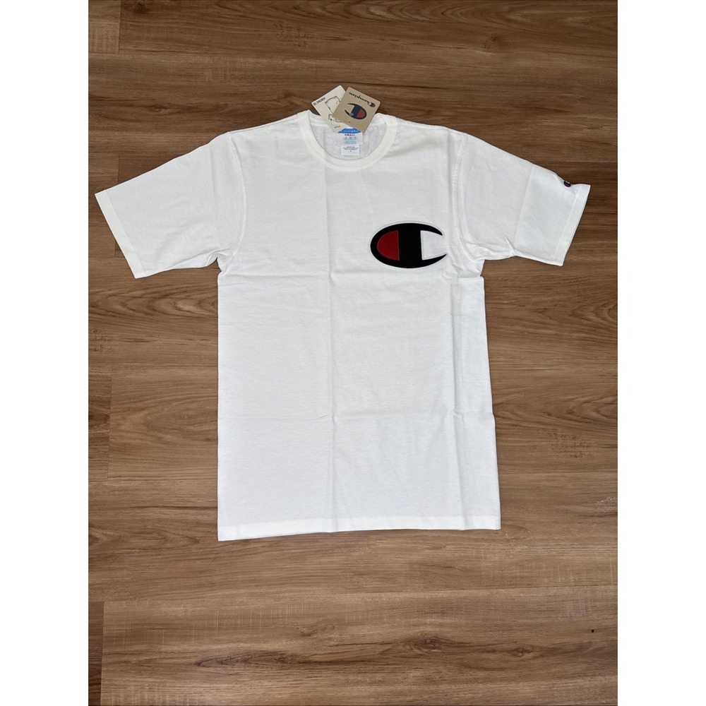Champion Vintage Big C Patch Logo Shirt Men's Size S, NWT
